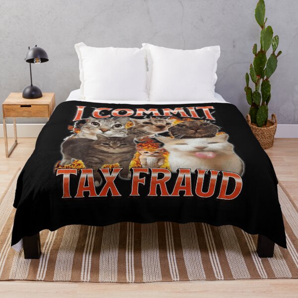 Item preview, I Commit Tax Fraud Funny Chaotic Cat Meme designed and sold by tadmercado.