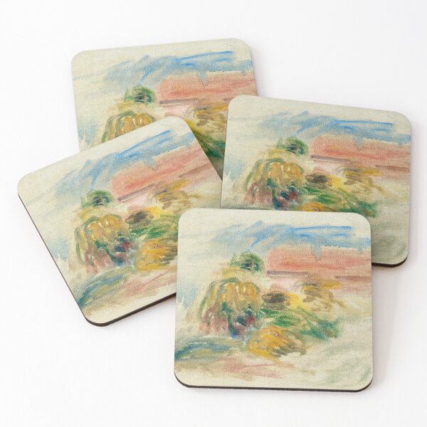 Item preview, Paysage Avec Maison by Pierre-Auguste Renoir: Dreamy Impressionist Landscape Poster designed and sold by artofuniverse.