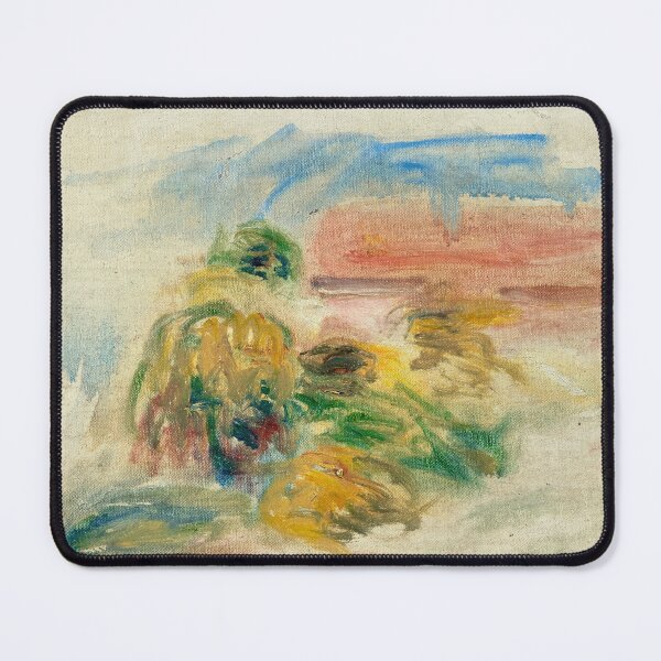 Item preview, Paysage Avec Maison by Pierre-Auguste Renoir: Dreamy Impressionist Landscape Poster designed and sold by artofuniverse.