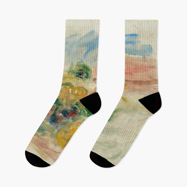 Item preview, Paysage Avec Maison by Pierre-Auguste Renoir: Dreamy Impressionist Landscape Poster designed and sold by artofuniverse.