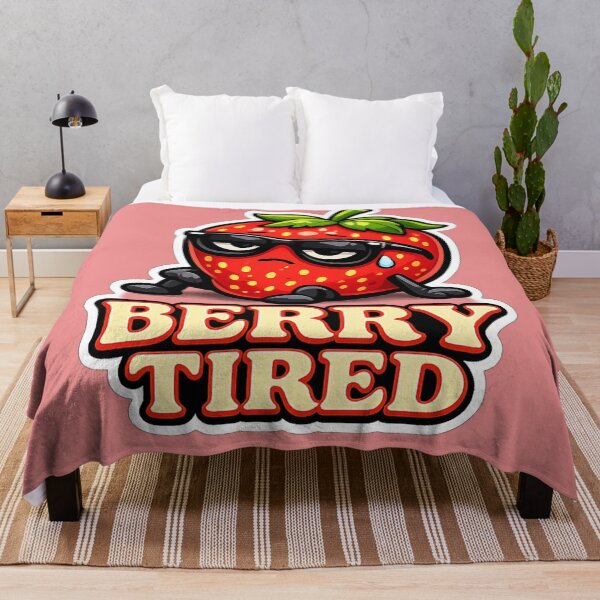Item preview, Berry Tired Strawberry Sticker – Sleepy Strawberry Pun Sticker – Cute Kawaii Mood Sticker designed and sold by MrsMimpi.