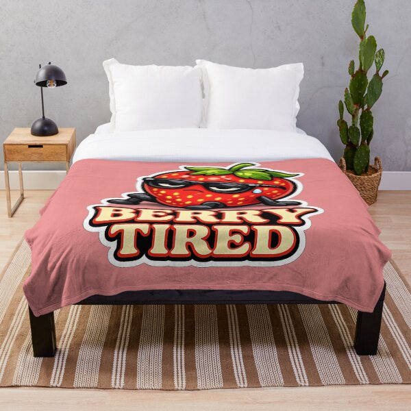 Item preview, Berry Tired Strawberry Sticker – Sleepy Strawberry Pun Sticker – Cute Kawaii Mood Sticker designed and sold by MrsMimpi.