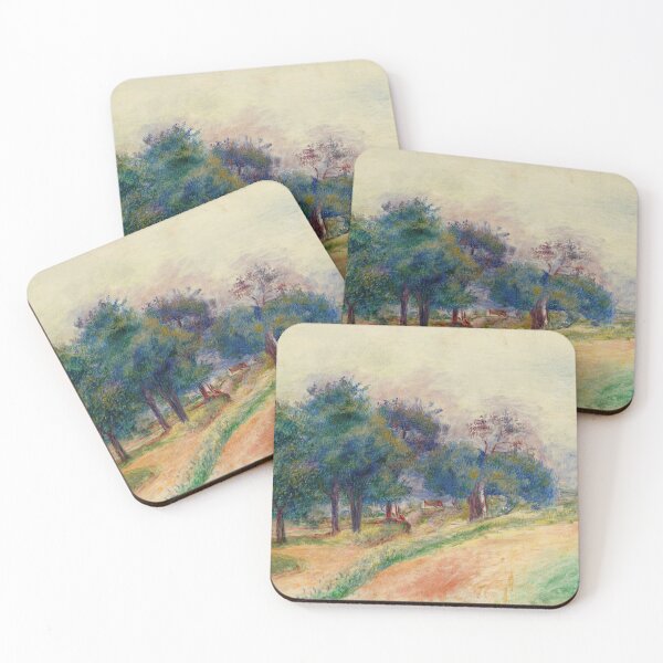Item preview, Paysage Dessoyes by Pierre-Auguste Renoir: Tranquil Impressionist Landscape Poster designed and sold by artofuniverse.