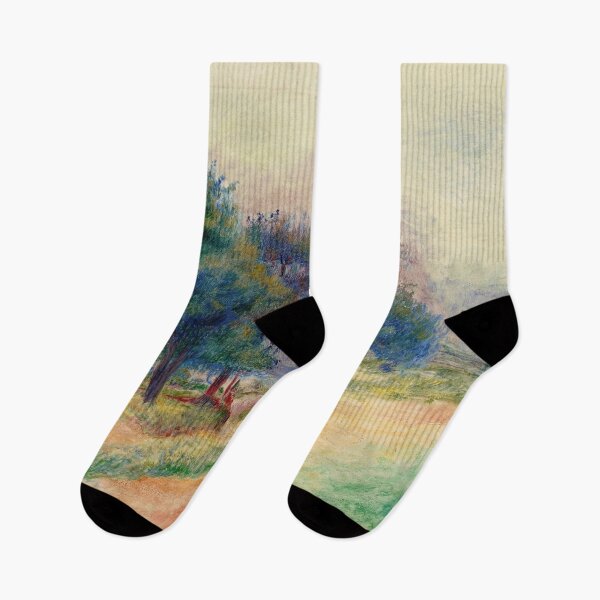 Item preview, Paysage Dessoyes by Pierre-Auguste Renoir: Tranquil Impressionist Landscape Poster designed and sold by artofuniverse.