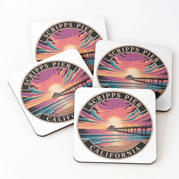 Item preview, Scripps Pier California: Vibrant Ocean Sunset designed and sold by CircinusStore.