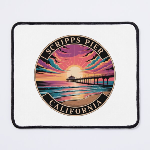 Item preview, Scripps Pier California: Vibrant Ocean Sunset designed and sold by CircinusStore.