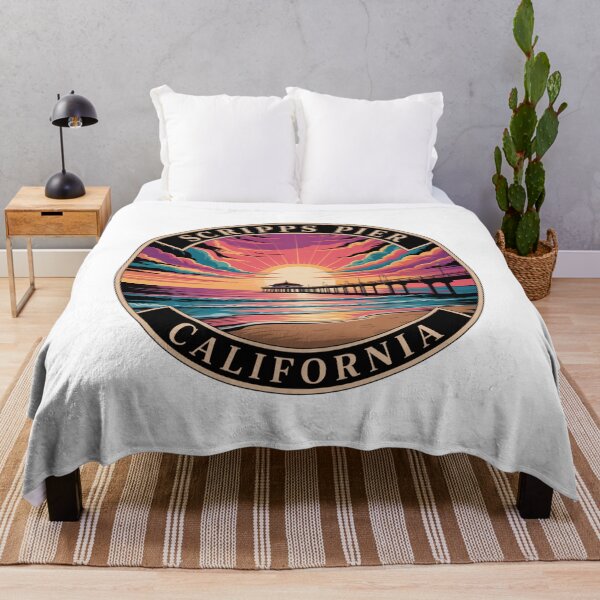 Item preview, Scripps Pier California: Vibrant Ocean Sunset designed and sold by CircinusStore.
