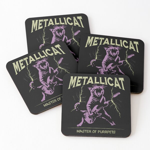 Item preview, Metallicat, Funny Cat, Heavy Metal Music, Thrash Rock Gift, Guitar Cat designed and sold by SiddoMingalo.