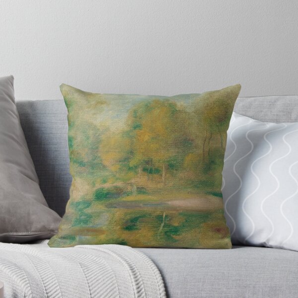 Item preview, Paysage Etang Et Fond Darbres by Pierre-Auguste Renoir: Tranquil Impressionist Landscape designed and sold by artofuniverse.