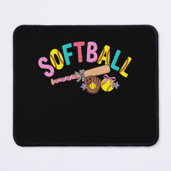 Item preview, Girls Softball Checkered Bow designed and sold by KroghDs.
