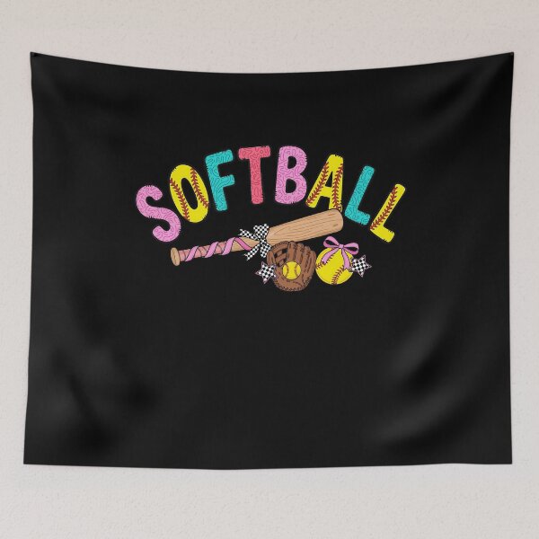 Item preview, Girls Softball Checkered Bow designed and sold by KroghDs.