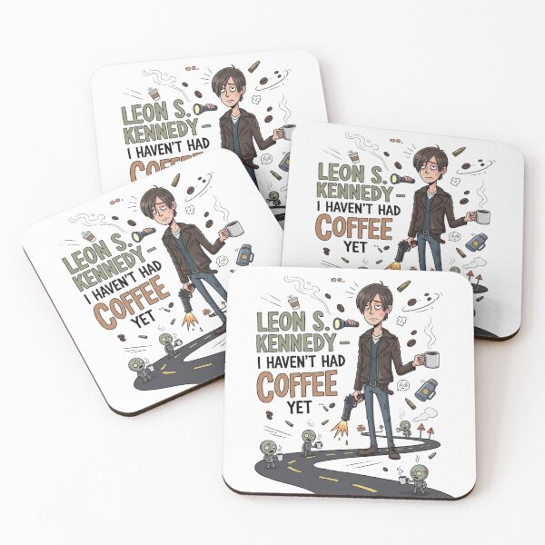 Item preview, Leon Kennedy Haven't Had Coffee Yet Funny Meme designed and sold by VitalDesigner.