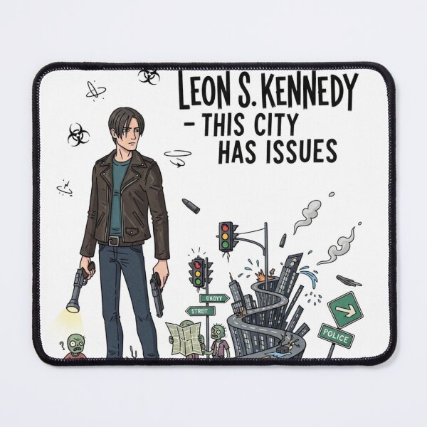 Item preview, Leon Kennedy City Has Issues Funny Meme designed and sold by VitalDesigner.