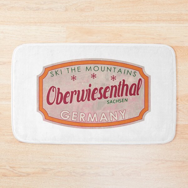 Item preview, Oberwiesenthal, Germany, Sachsen, Ski, textured skiing badge designed and sold by Wanderful-roads.