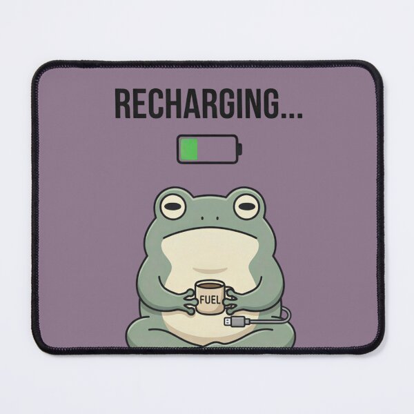 Item preview, Low Battery Frog T-Shirt – Recharging Frog Meme with Coffee, Funny Introvert Frog Graphic Tee designed and sold by ZyxDes.