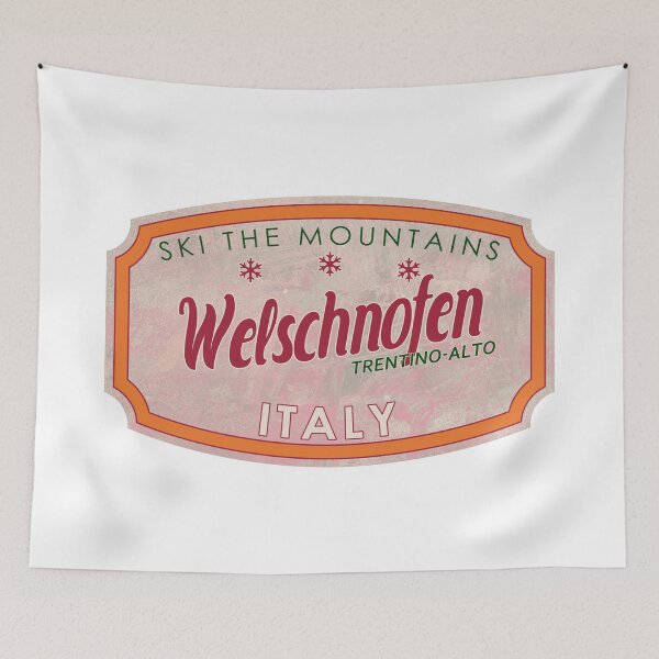 Item preview, Welschnofen, Italy, Trentino-Alto Adige, Ski, textured skiing badge designed and sold by Wanderful-roads.