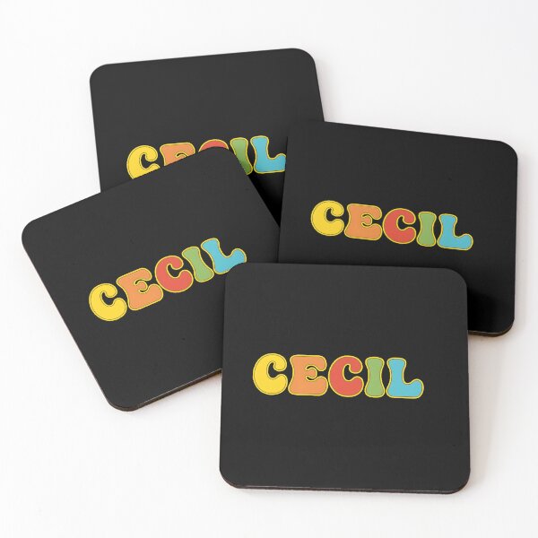 Item preview, ❤️ Cecil Personalized Name Wavy Retro Shirt, Coffee Mug, Sticker Gift designed and sold by HelixPedia.