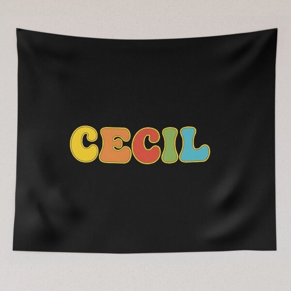 Item preview, ❤️ Cecil Personalized Name Wavy Retro Shirt, Coffee Mug, Sticker Gift designed and sold by HelixPedia.