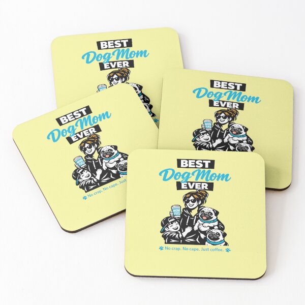 Item preview, Best Dog Mom Ever -  Blue pug edition designed and sold by Teacuppupdesign.