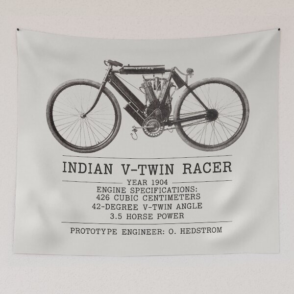 Item preview, 1904 First Indian V-Twin Racer Motorcycle | Early Classic Bike by Oscar Hedstrom designed and sold by EdGraphy.