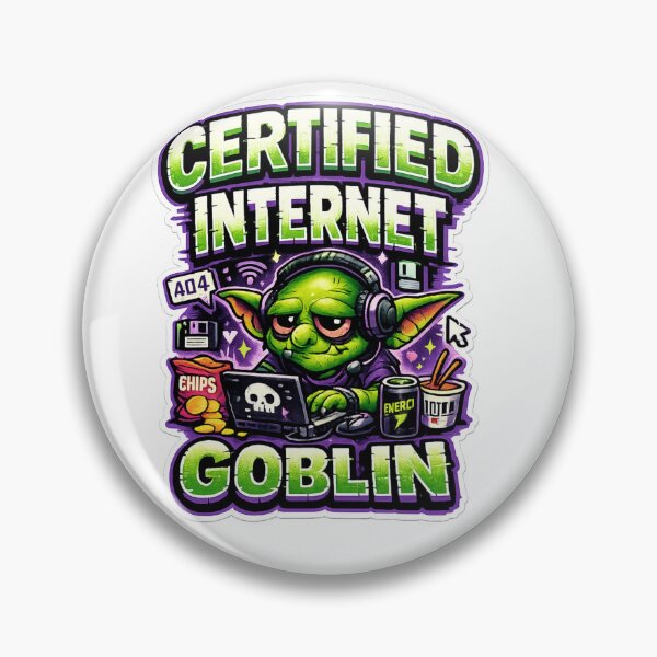 Item preview, Certified Internet Goblin Meme Retro Gamer Humor designed and sold by Wolf Creator.