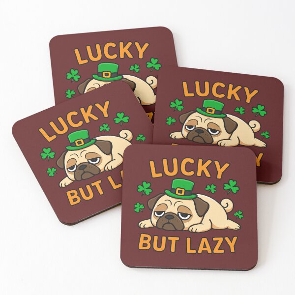Item preview, Lucky But Lazy Funny Pug St. Patrick’s Day designed and sold by OwnYourMood.