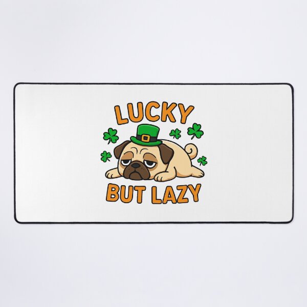 Item preview, Lucky But Lazy Funny Pug St. Patrick’s Day designed and sold by OwnYourMood.
