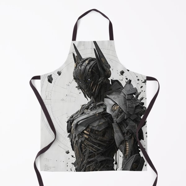 Item preview, Futuristic Cybernetic Warrior – Dark AI Mecha Armor Sci-Fi Robot Blueprint Art designed and sold by Dyan4.