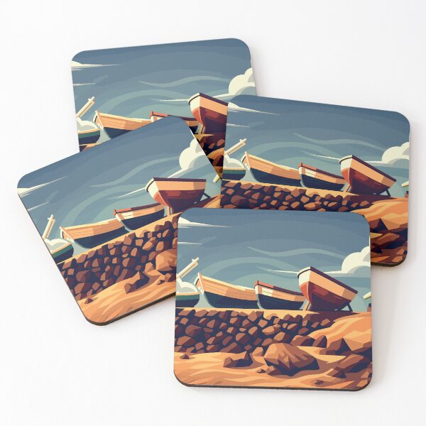 Item preview, Gran Canaria - Boats on the Rocky Shore designed and sold by darekkocurek.