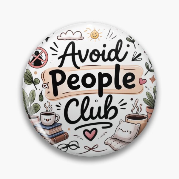 Item preview, Avoid People Club Cute Introvert Aesthetic Design designed and sold by Sanika arts .