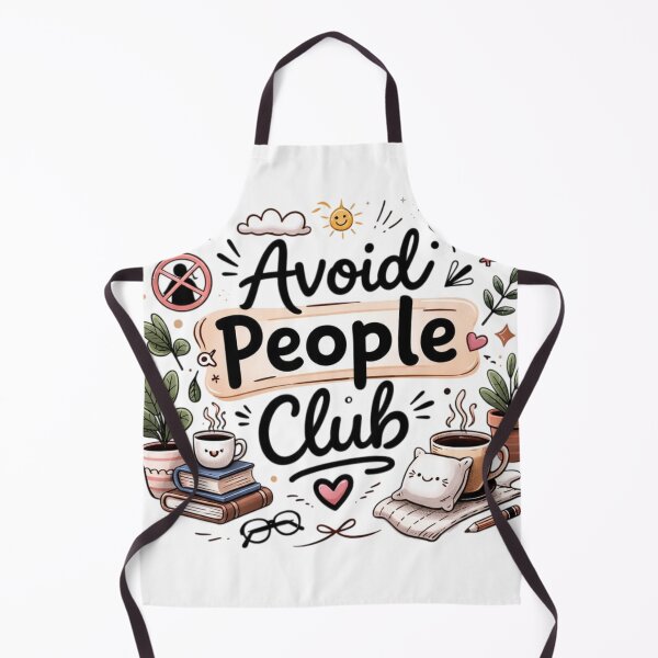 Item preview, Avoid People Club Cute Introvert Aesthetic Design designed and sold by Sanika arts .