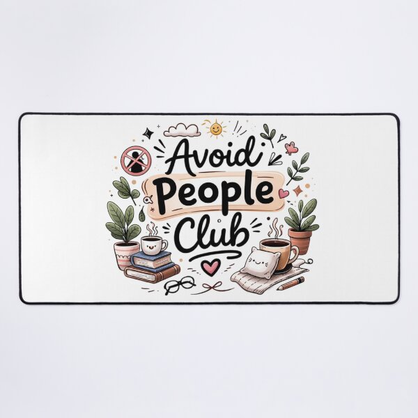 Item preview, Avoid People Club Cute Introvert Aesthetic Design designed and sold by Sanika arts .
