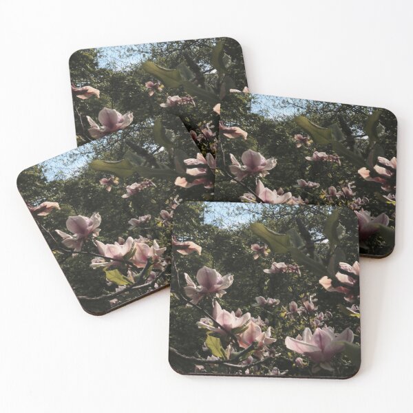 Item preview, Pink Magnolia Flowers in Sunlit Spring Garden Macro designed and sold by vikko-art.