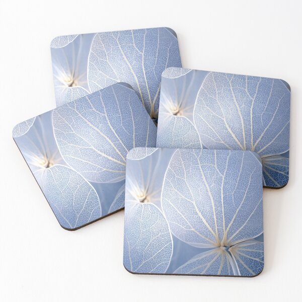 Item preview, Blue Skeleton Leaves Abstract Nature Art designed and sold by MOONE FLOWER.