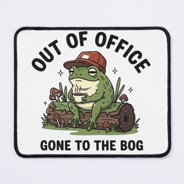 Item preview, Out of Office Gone to the Bog Funny Frog Cottagecore Introvert Meme designed and sold by  Existential .