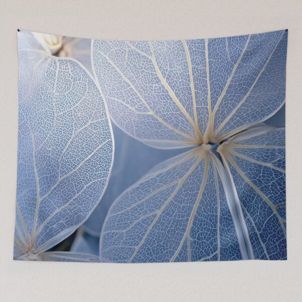 Item preview, Blue Skeleton Leaves Abstract Nature Art designed and sold by MOONE FLOWER.