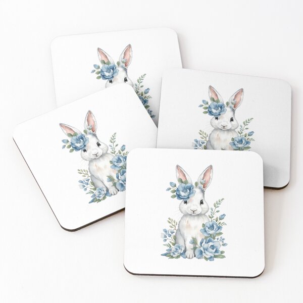 Item preview, Blue blossom bunny designed and sold by ArtByMirela.