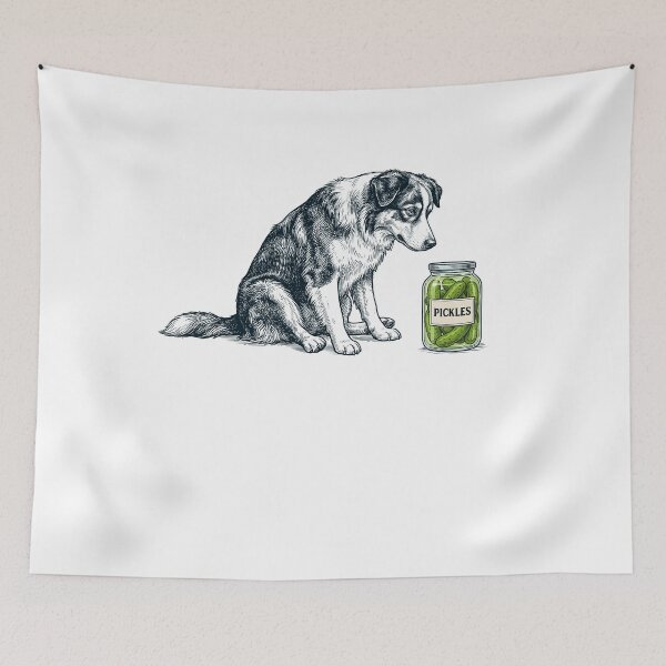 Item preview, Vinatge Australian Shepherd Pickles Meme Dog Lover designed and sold by DoodleTortle.