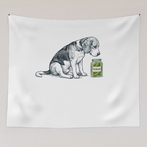 Item preview, Vinatge Beagle Pickles Meme Dog Lover designed and sold by DoodleTortle.