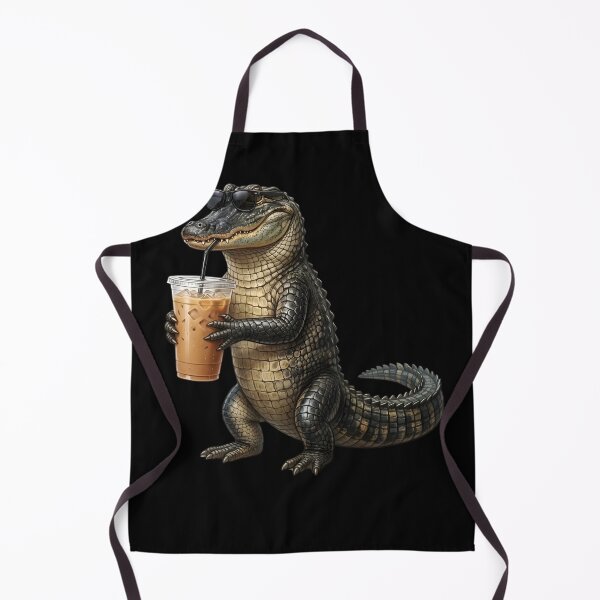 Item preview, Funny Alligator Drinking Iced Coffee Meme Alligator Lover designed and sold by TerryConnells.