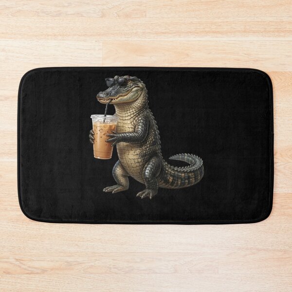 Item preview, Funny Alligator Drinking Iced Coffee Meme Alligator Lover designed and sold by TerryConnells.