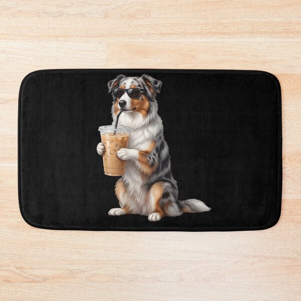 Item preview, Funny Australian Shepherd Drinking Iced Coffee Meme Dog Lover designed and sold by TerryConnells.