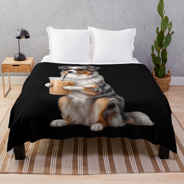 Item preview, Funny Australian Shepherd Drinking Iced Coffee Meme Dog Lover designed and sold by TerryConnells.