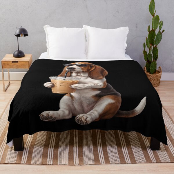 Item preview, Funny Basset Hound Drinking Iced Coffee Meme Dog Lover designed and sold by TerryConnells.