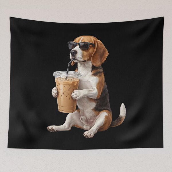 Item preview, Funny Beagle Drinking Iced Coffee Meme Dog Lover designed and sold by TerryConnells.