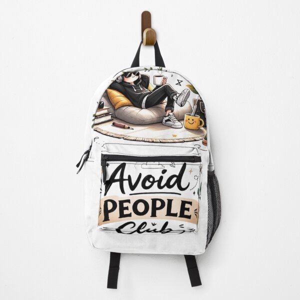 Item preview, Avoid People Club Funny Introvert Lifestyle Cartoon Design designed and sold by Sanika arts .