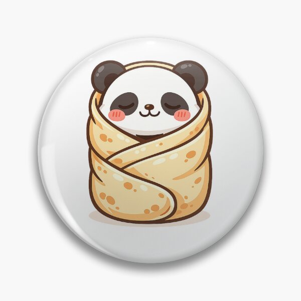Item preview, Burrito Panda – Cozy Wrapped Panda Cartoon designed and sold by WittyWear Designs.