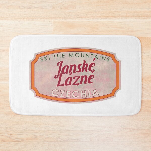Item preview, Janské Lázně, Czechia, Ski, textured skiing badge designed and sold by Wanderful-roads.