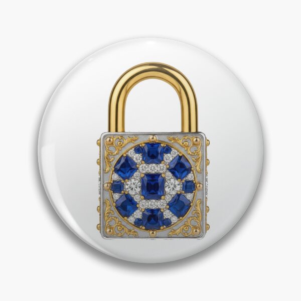 Item preview, Royal Sapphire Gold Padlock Luxury Security designed and sold by octozap.