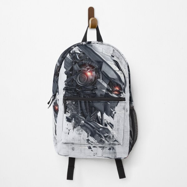 Item preview, Cybernetic Mecha AI – Futuristic Sci-Fi Robot Warrior Blueprint Art designed and sold by Dyan4.